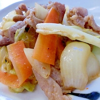 甘辛味噌ダレで作る 豚コマ野菜炒めレシピ